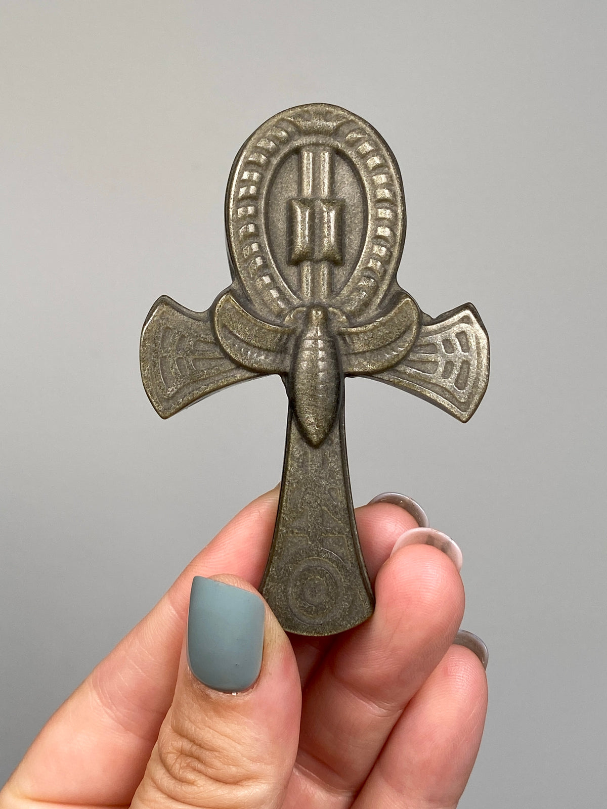 Gold Sheen Obsidian Ankh