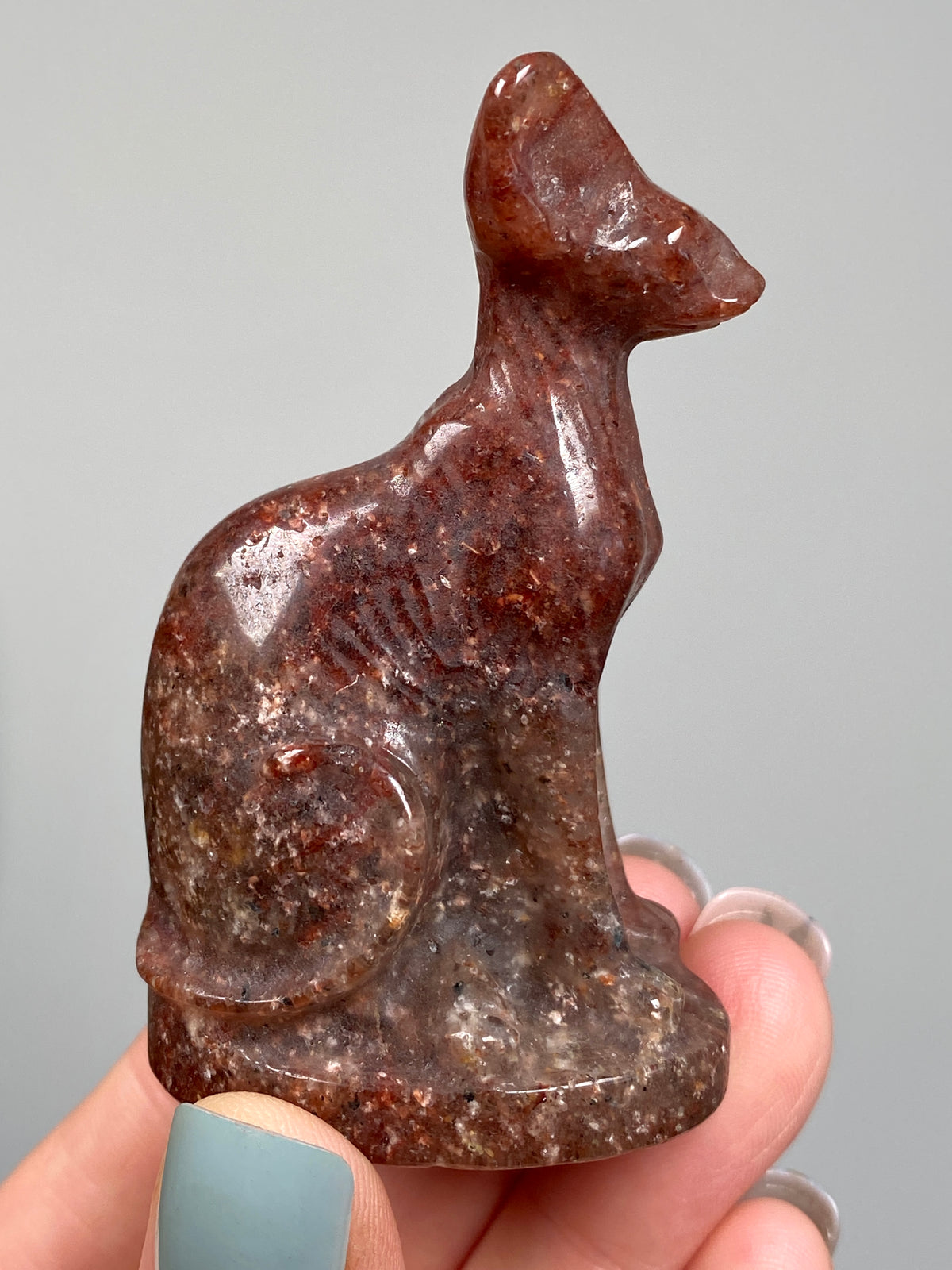 Egyptian Bastet Cat (A) | Red Aventurine