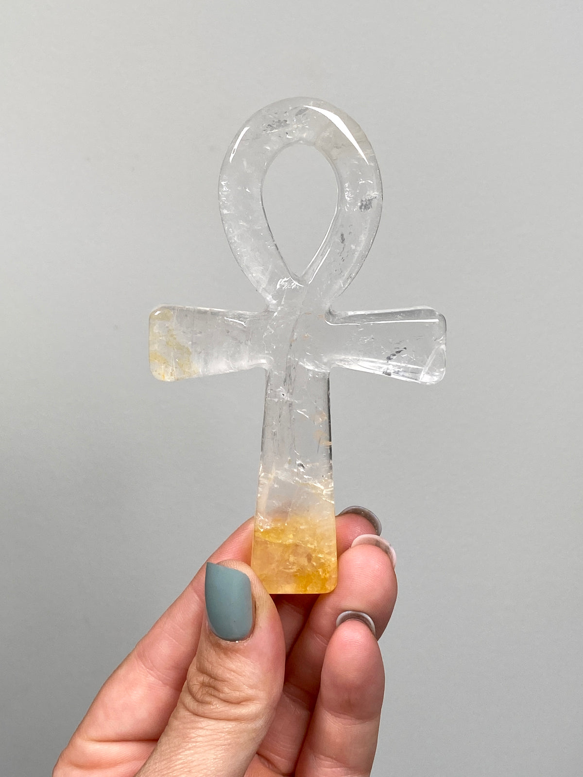 Golden Healer Quartz Ankh (C)