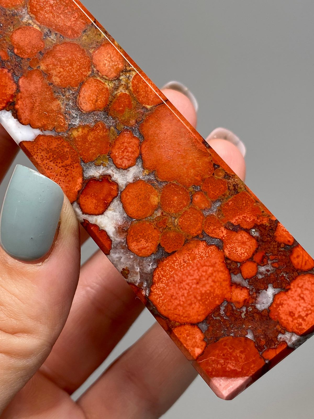 Red King Cobra Jasper Tower (C) | Vibrant Red & Yellow Cobra Jasper Obelisk with Quartz