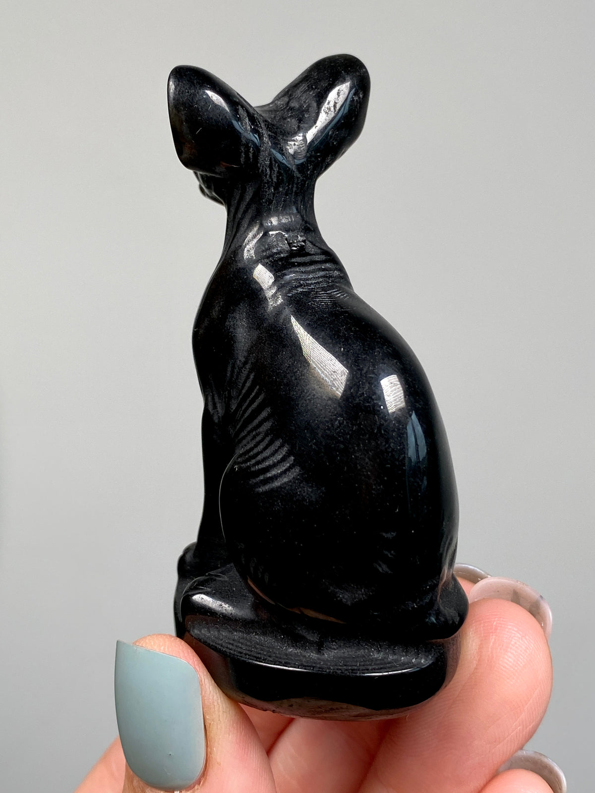 Egyptian Bastet Cat (C) | Black Obsidian