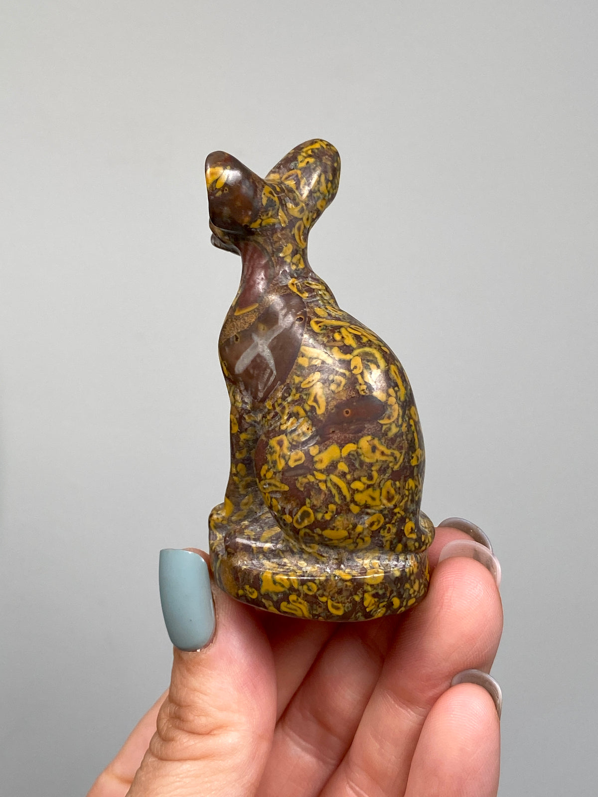 Egyptian Bastet Cat (E) | Ajooba Jasper | Fruit Jasper
