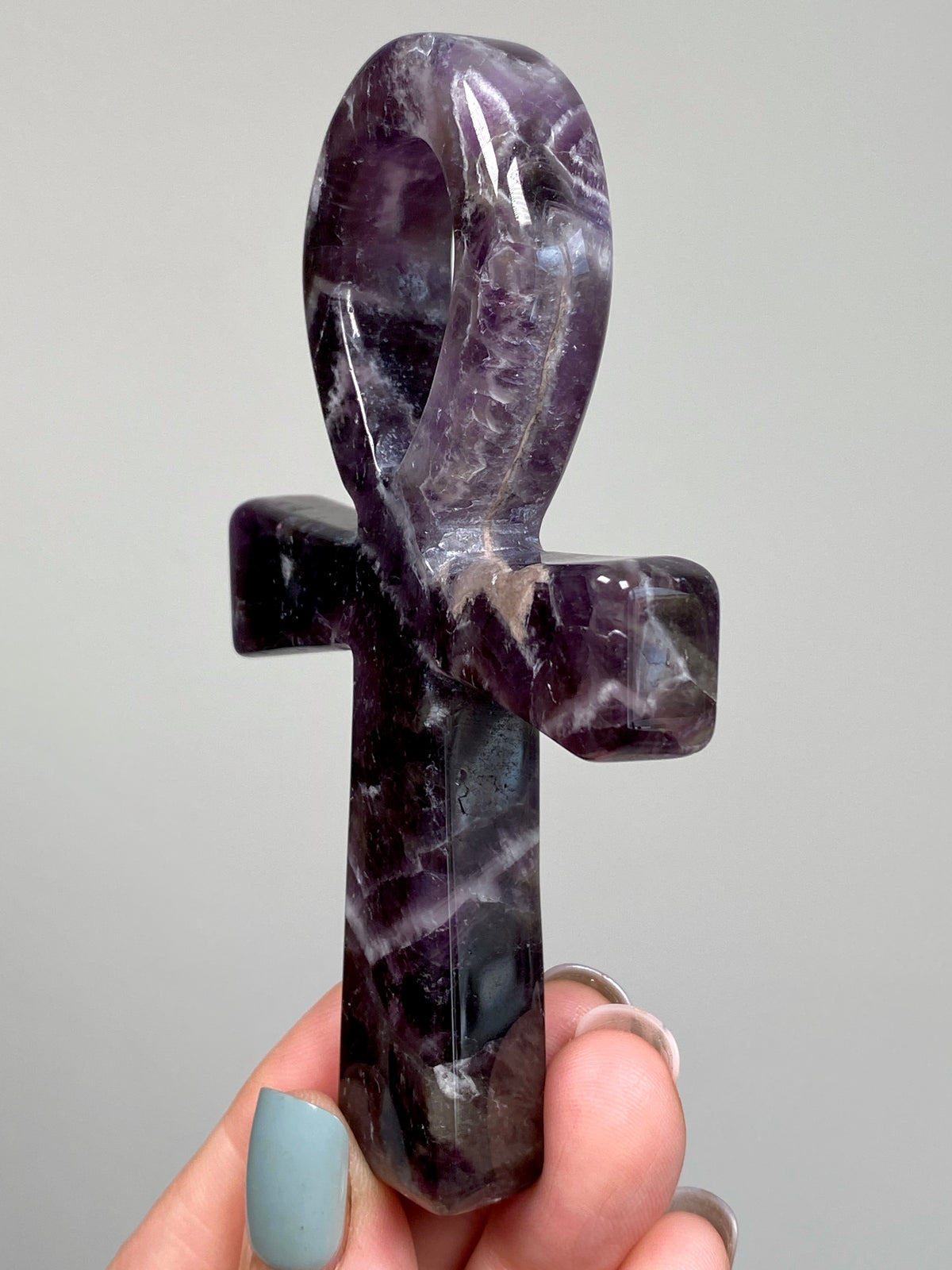 Dream Amethyst Ankh (C) | Chevron Amethyst