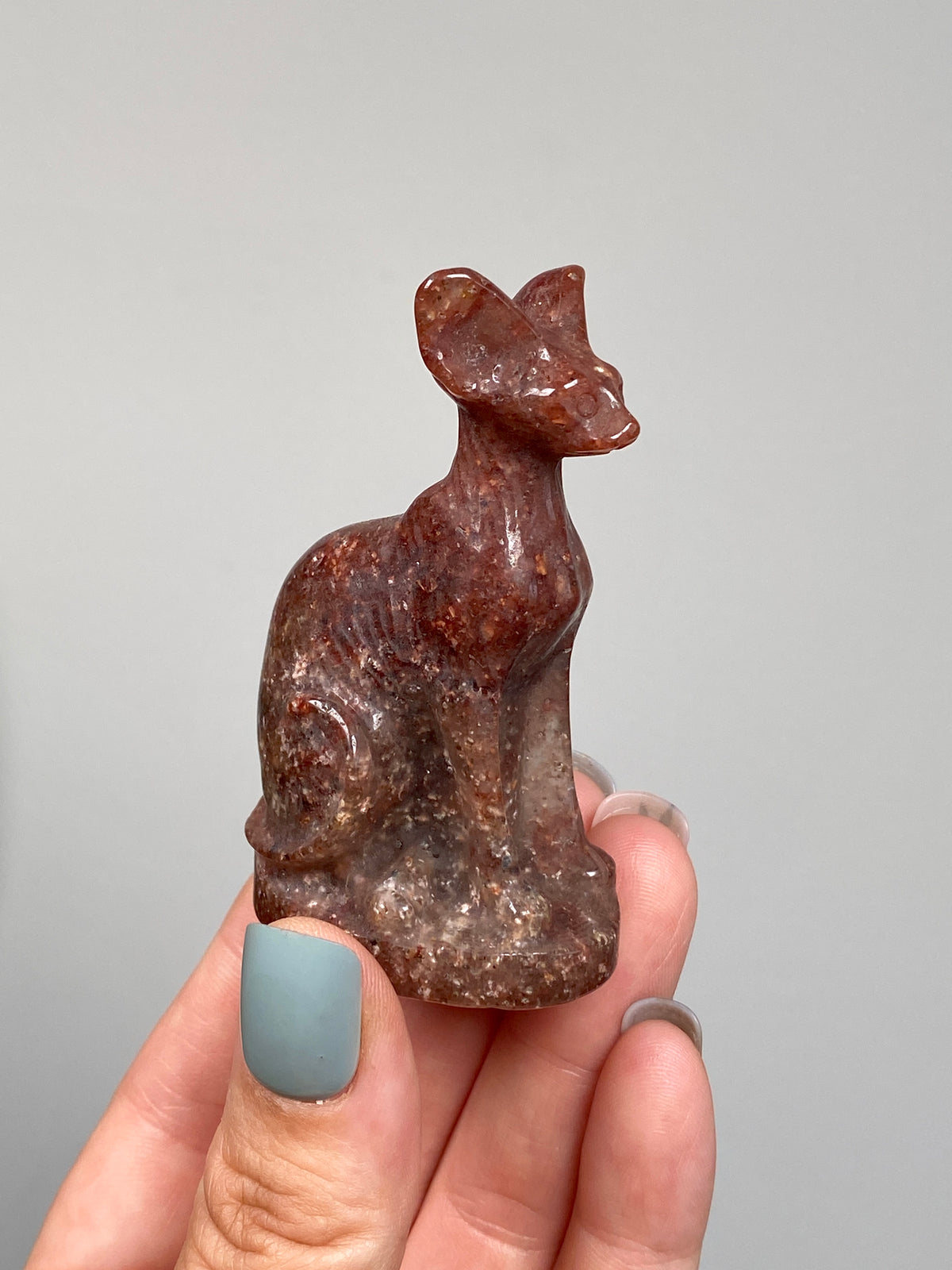 Egyptian Bastet Cat (A) | Red Aventurine