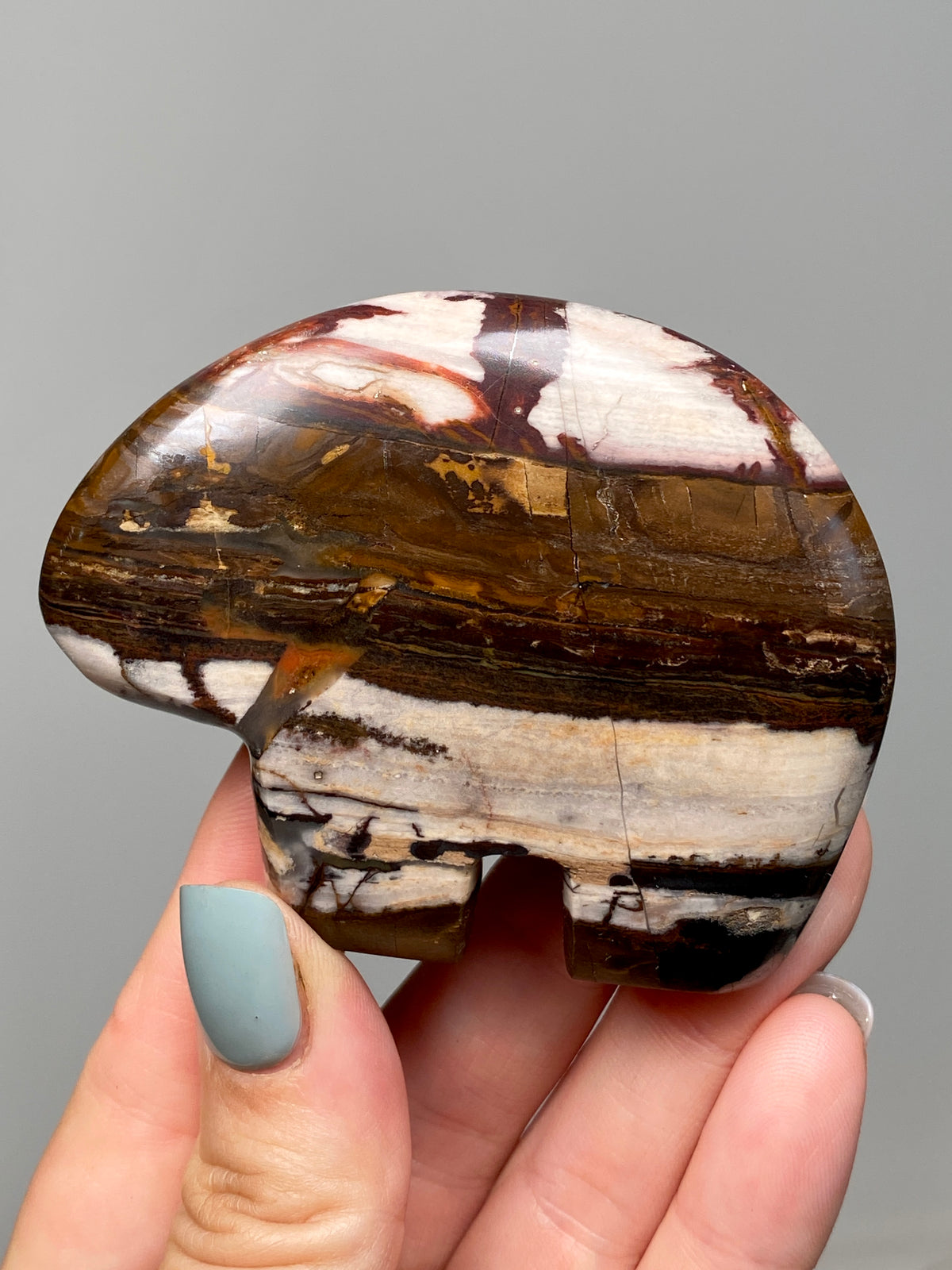 RESERVED                                        Outback Jasper Bear (C) | Hand Carved Banded Chert Bear