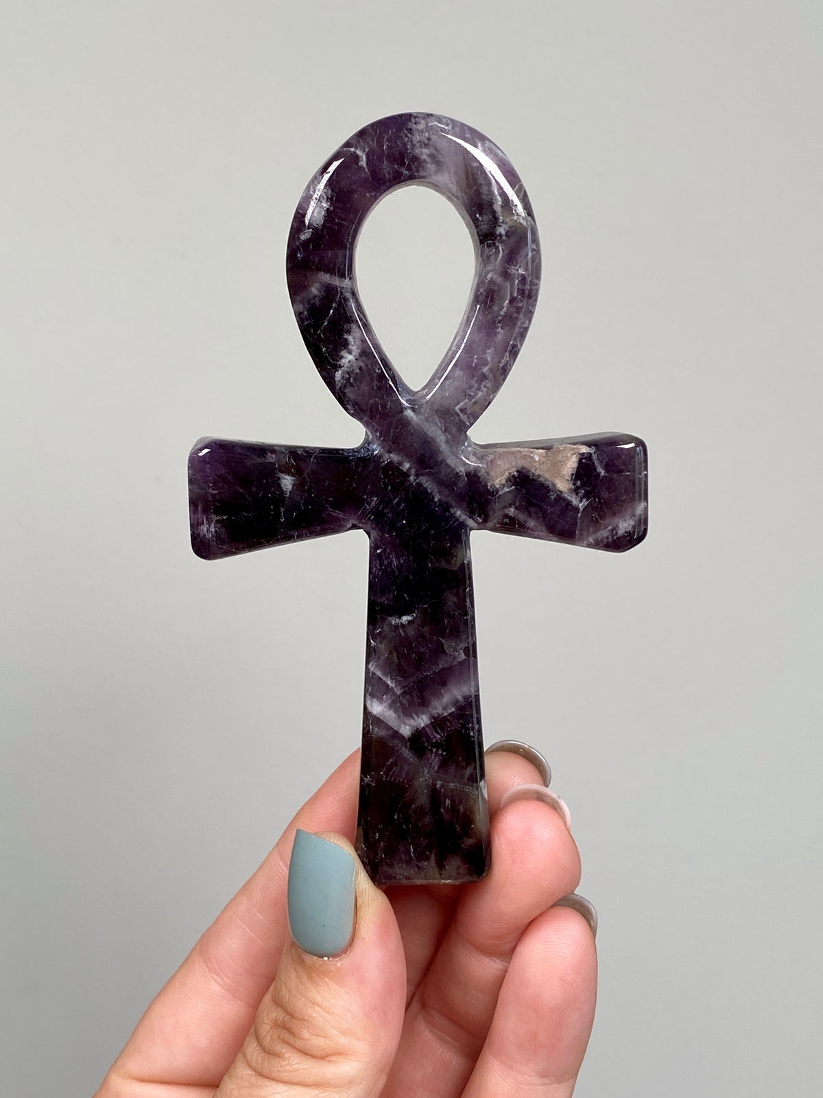 Dream Amethyst Ankh (C) | Chevron Amethyst