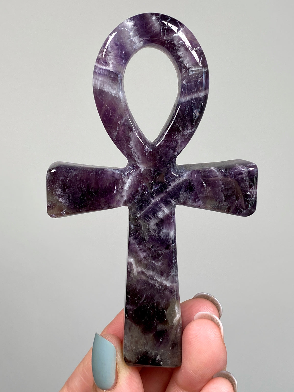 Dream Amethyst Ankh (C) | Chevron Amethyst