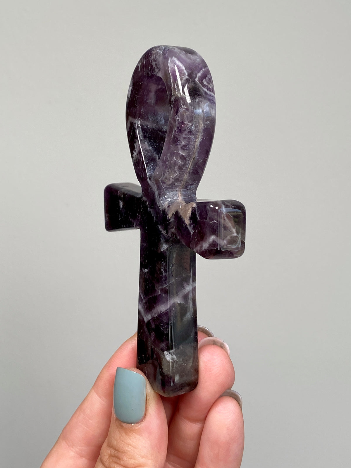 Dream Amethyst Ankh (C) | Chevron Amethyst