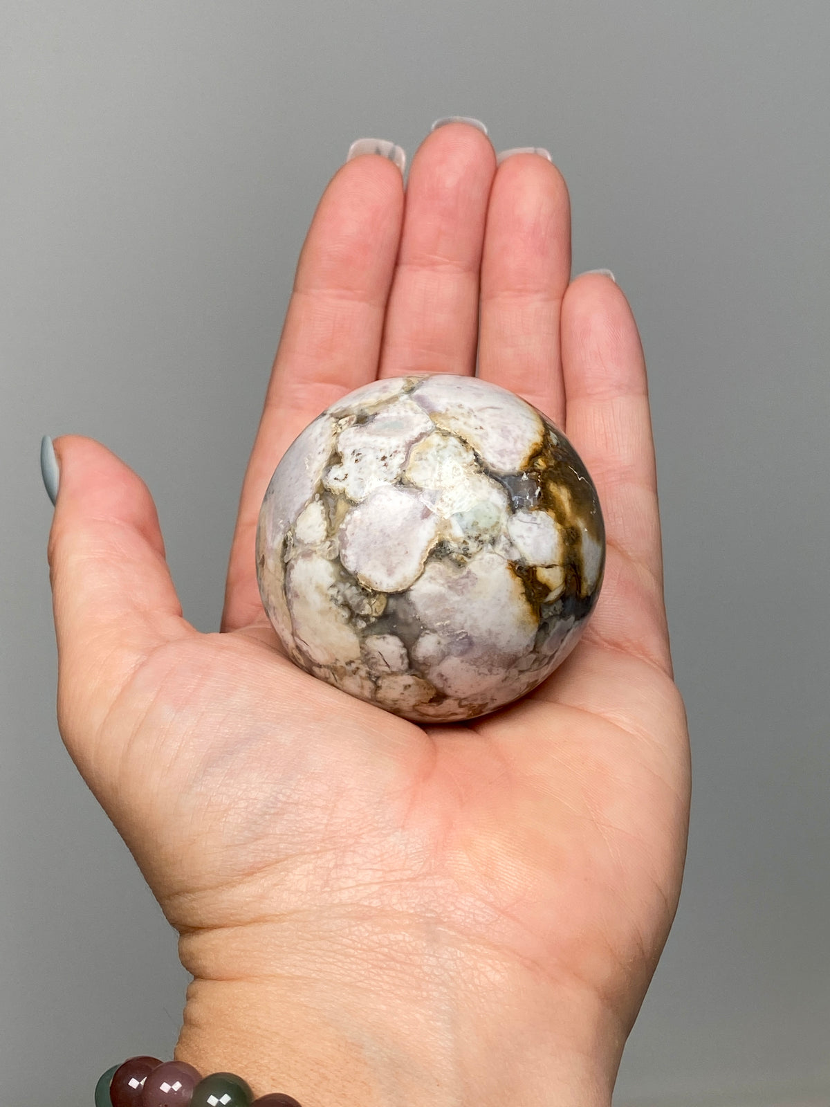 King Cobra Jasper Sphere (A) | Pastel Cream, Yellow & Lilac Cobra Jasper Ball