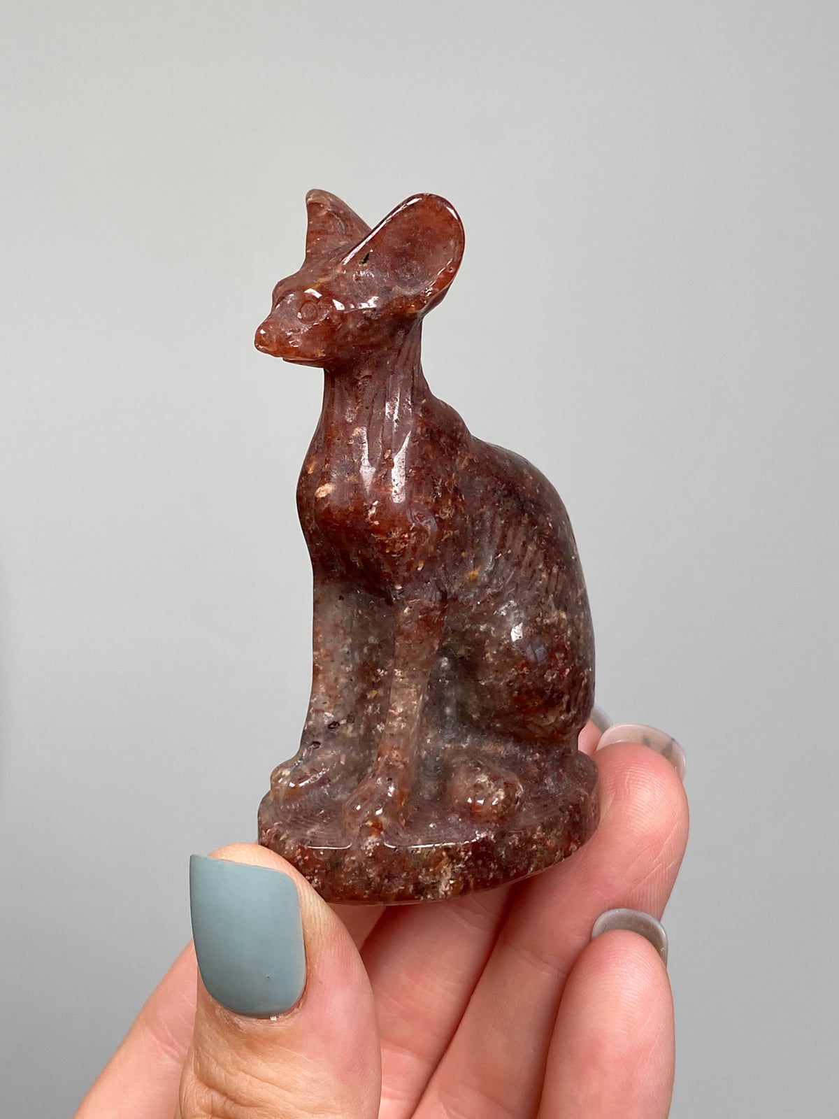 Egyptian Bastet Cat (A) | Red Aventurine