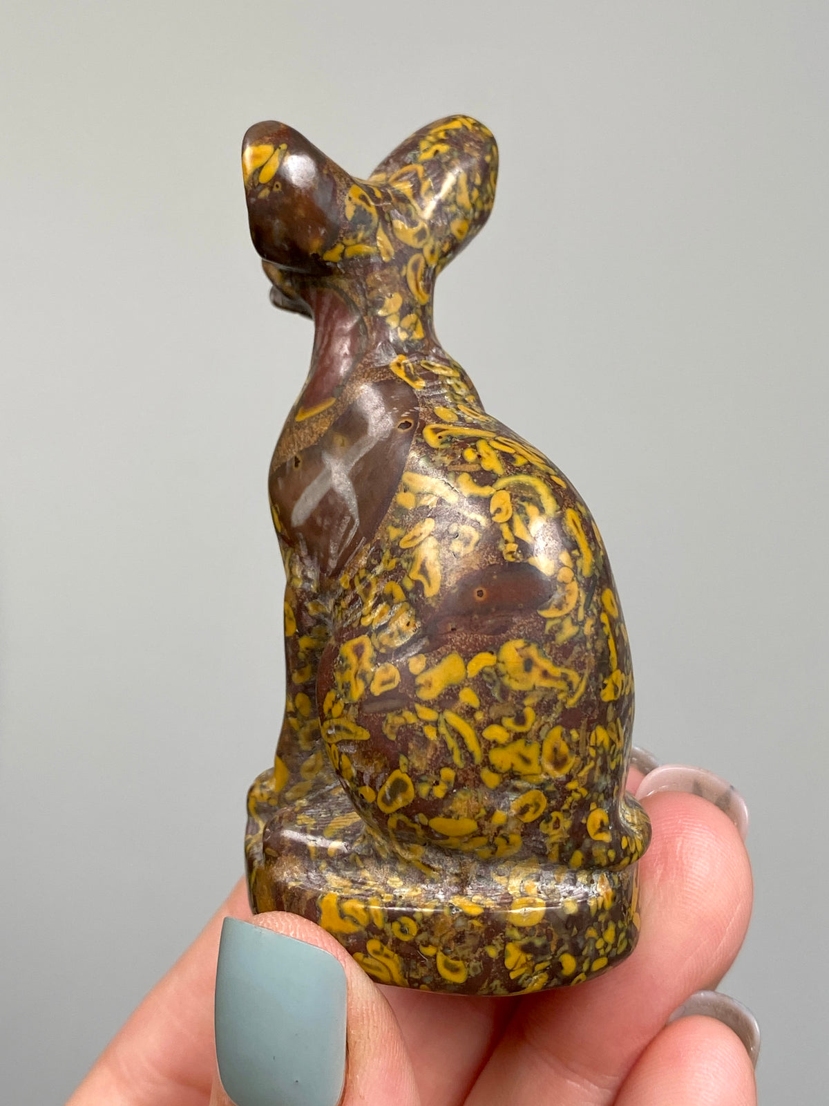 Egyptian Bastet Cat (E) | Ajooba Jasper | Fruit Jasper
