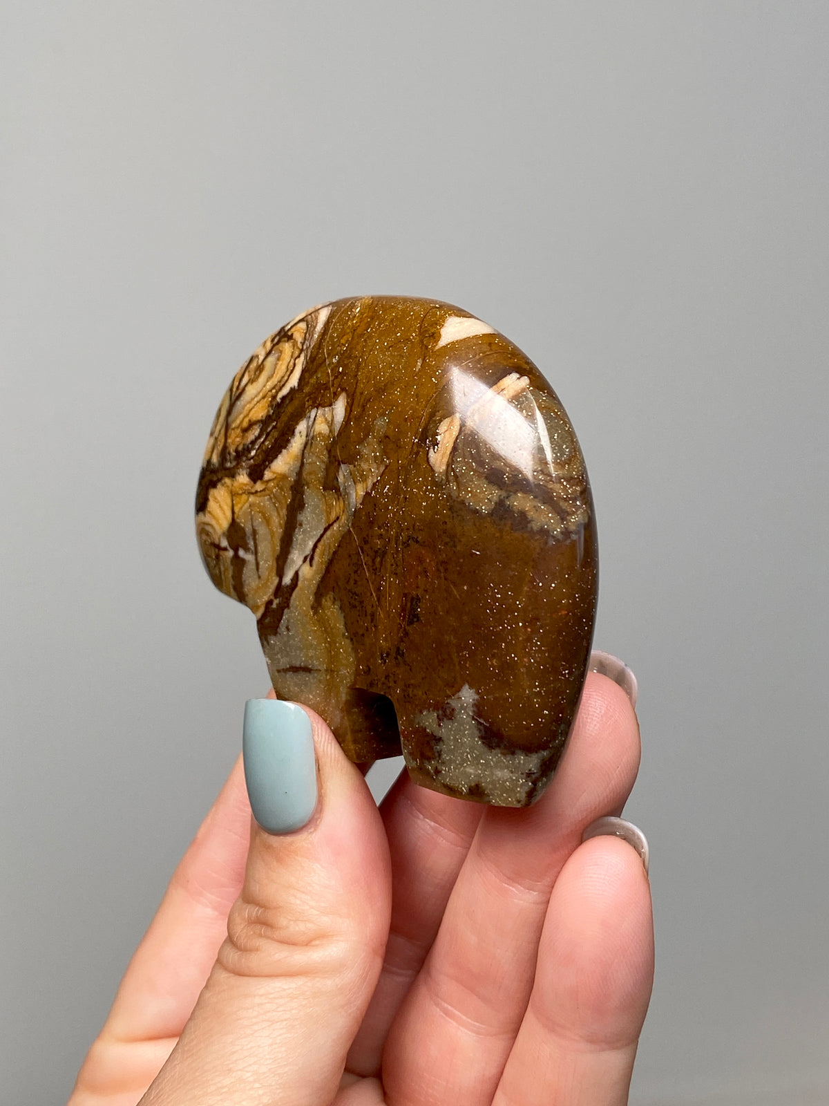 Outback Jasper Bear (E) | Hand Carved Banded Chert Bear