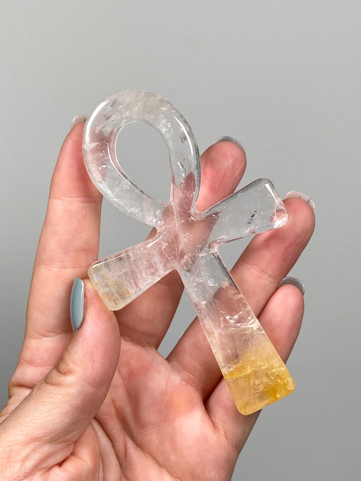Golden Healer Quartz Ankh (C)