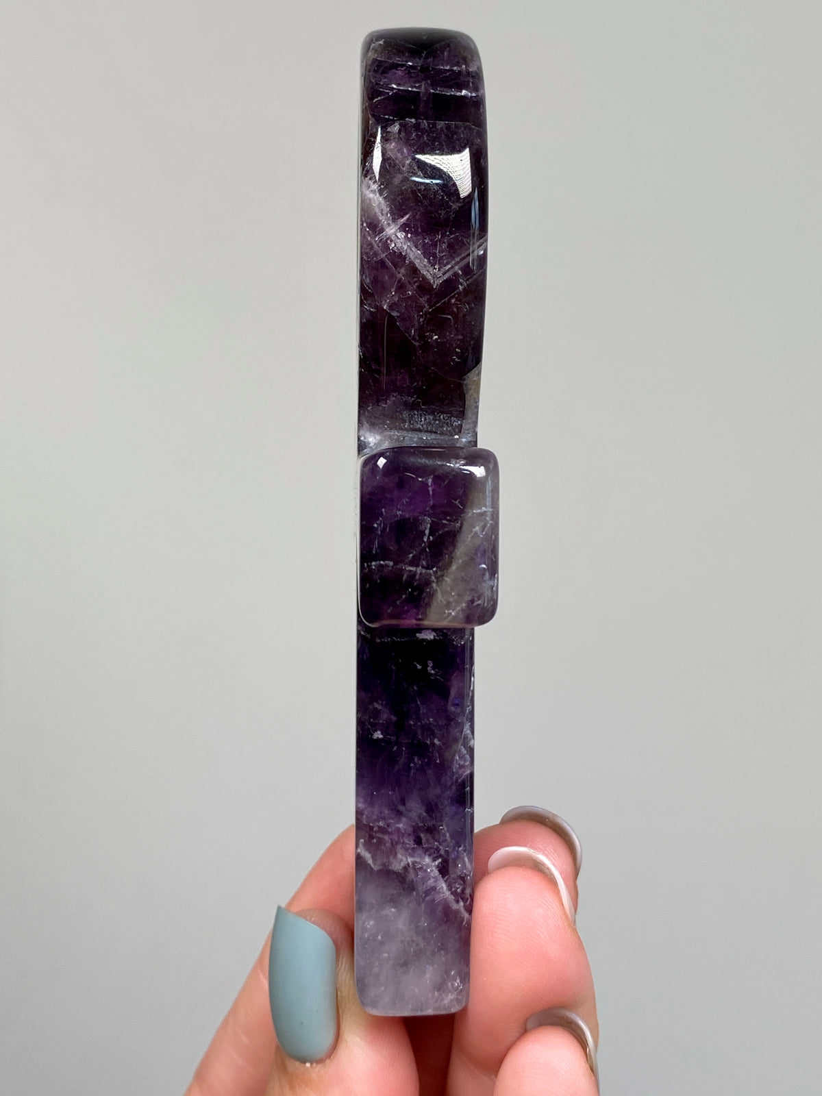 Dream Amethyst Ankh (A) | Chevron Amethyst