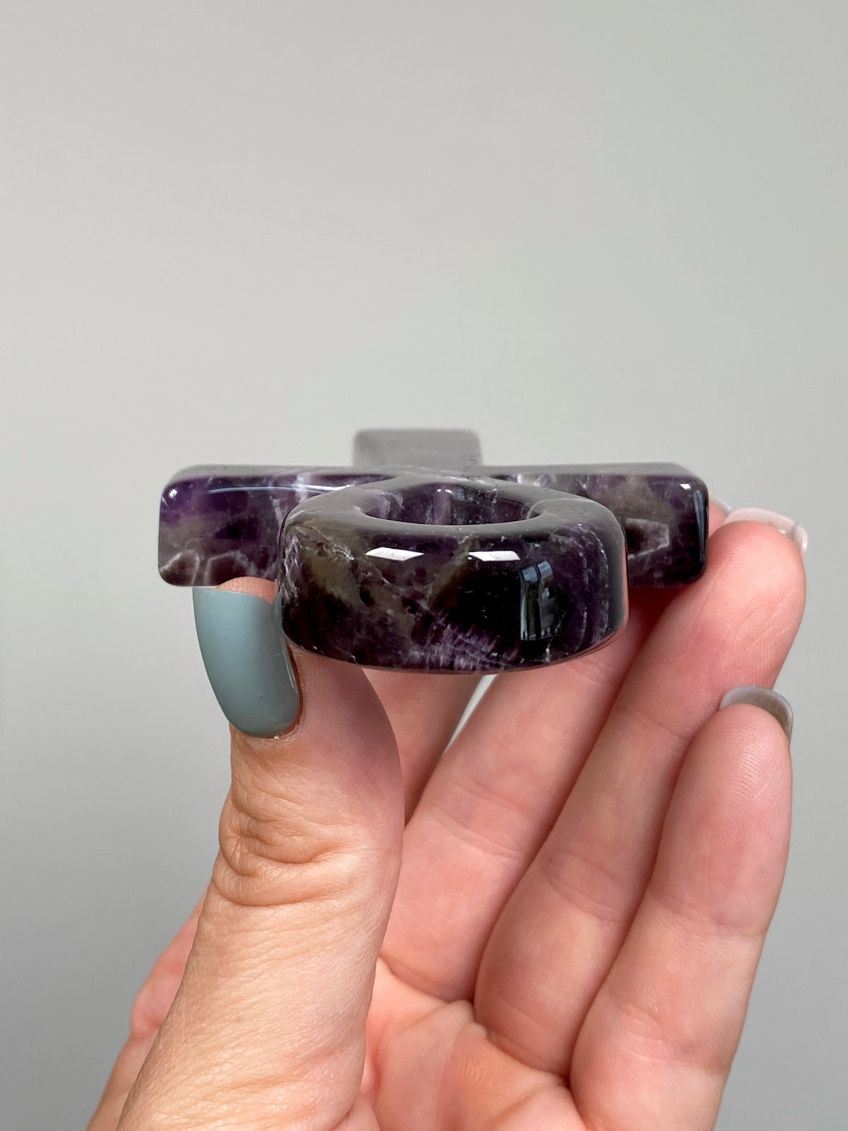 Dream Amethyst Ankh (A) | Chevron Amethyst