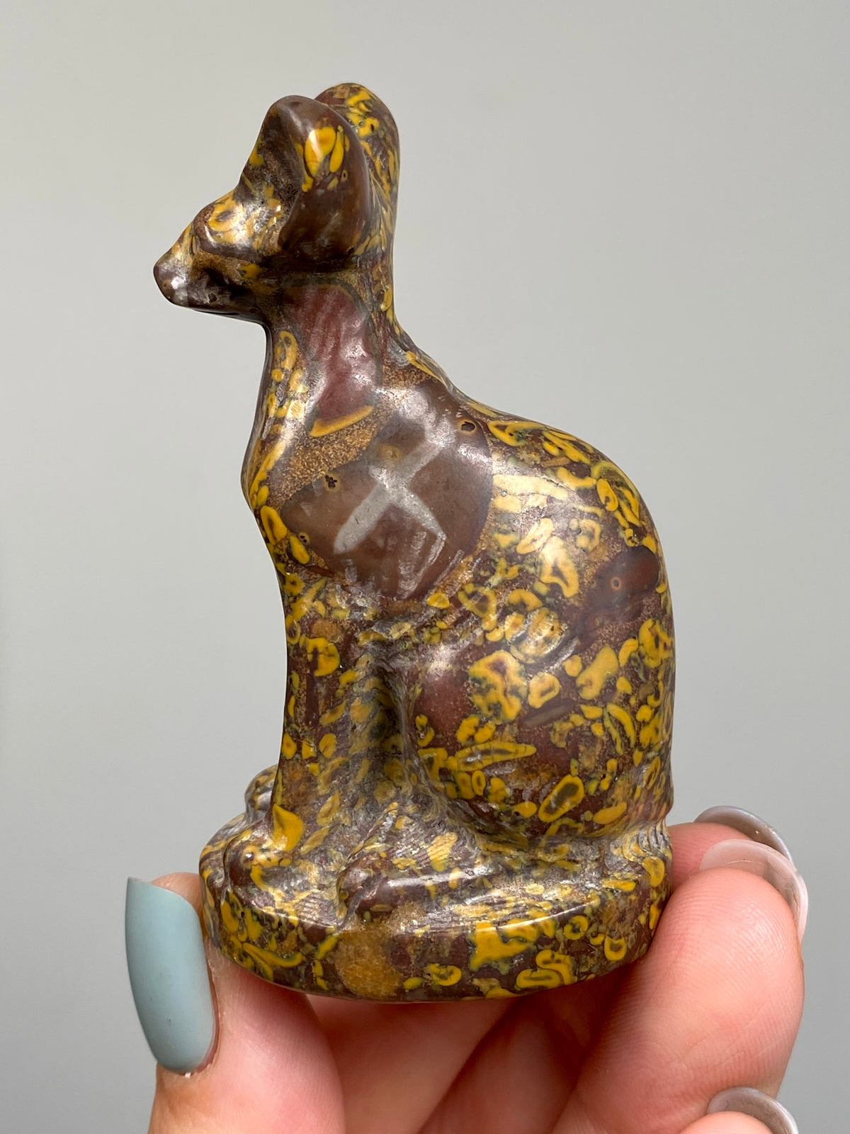 Egyptian Bastet Cat (E) | Ajooba Jasper | Fruit Jasper