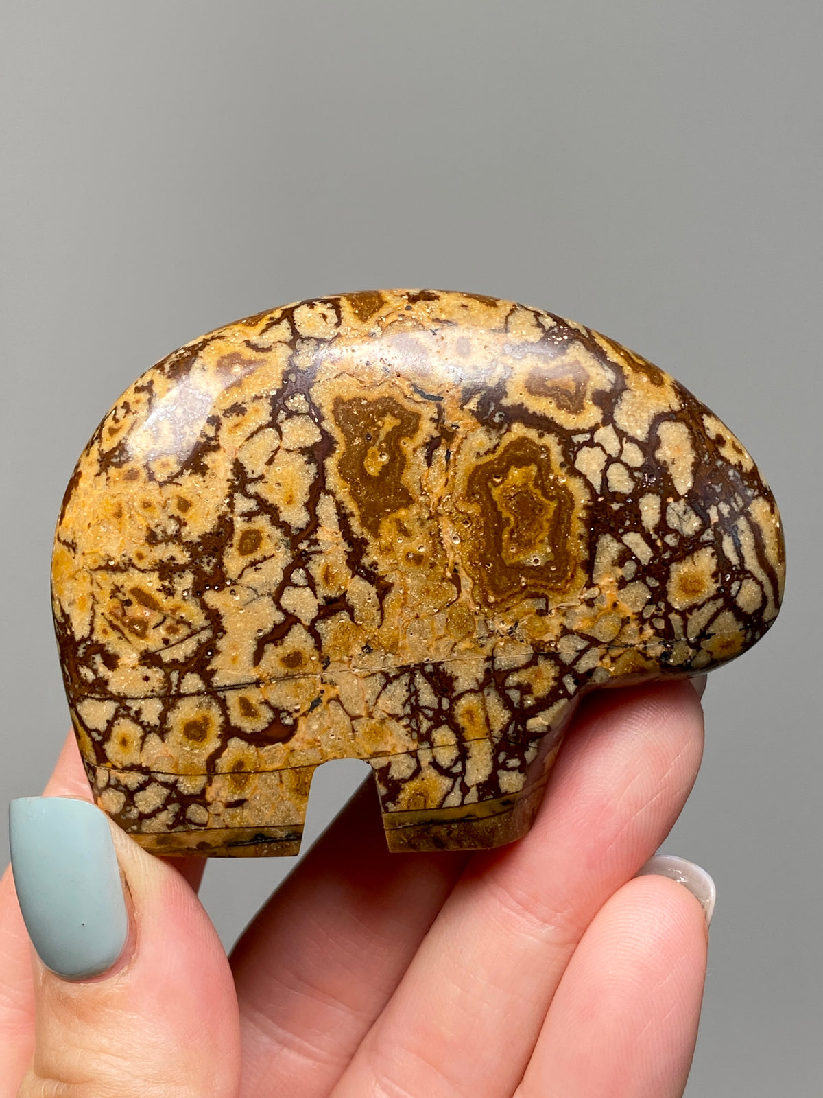 Outback Jasper Bear (A) | Hand Carved Banded Chert Bear