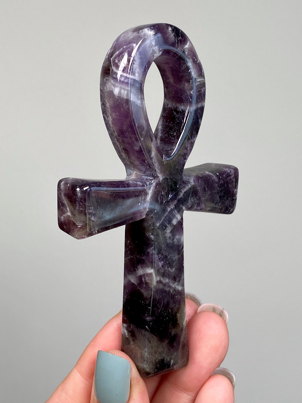 Dream Amethyst Ankh (C) | Chevron Amethyst