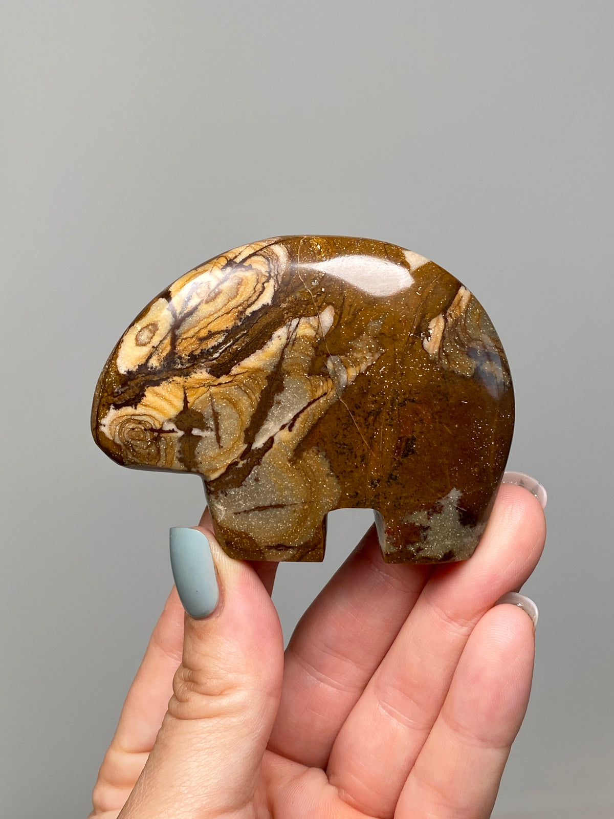 Outback Jasper Bear (E) | Hand Carved Banded Chert Bear