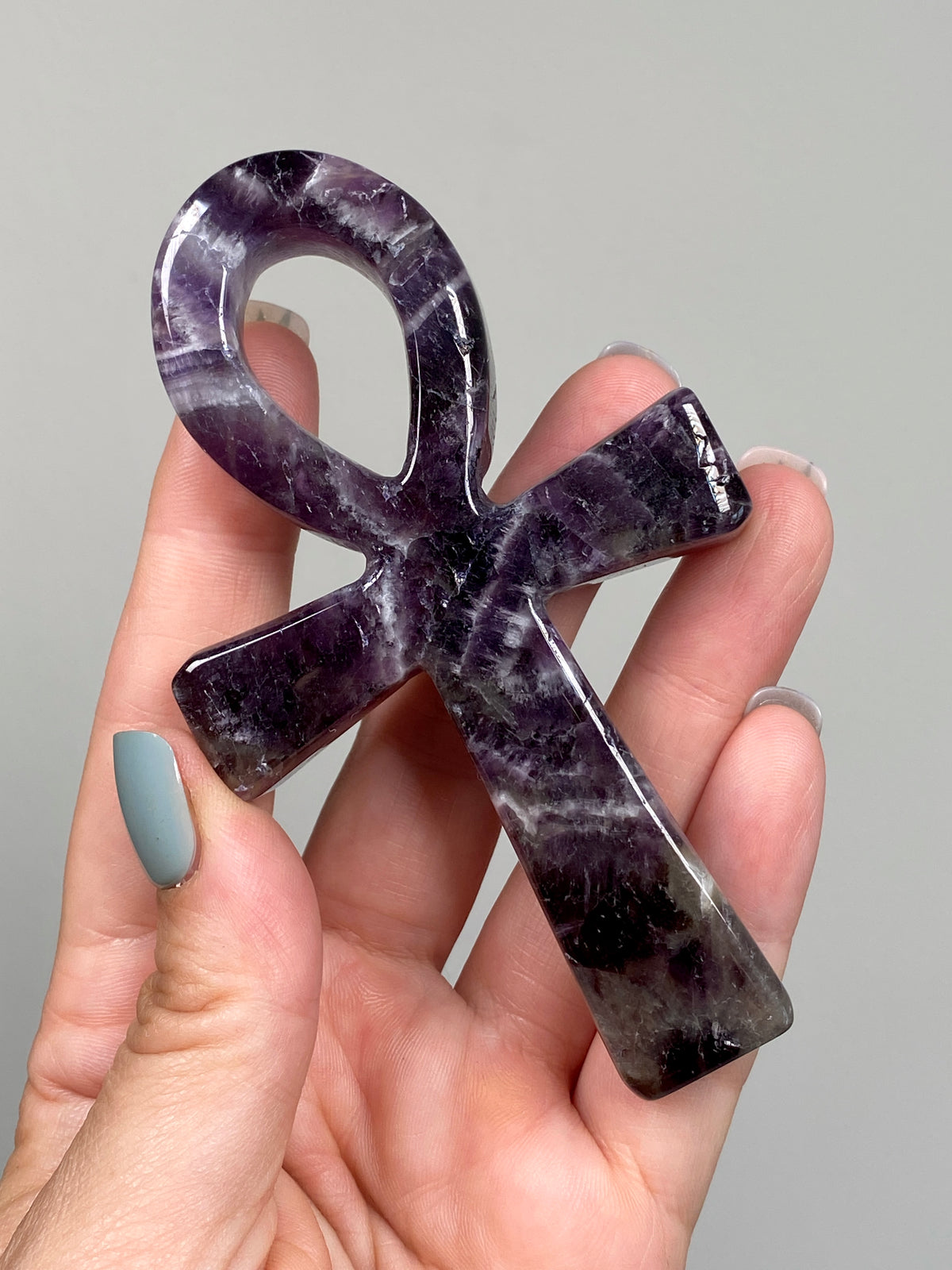 Dream Amethyst Ankh (C) | Chevron Amethyst