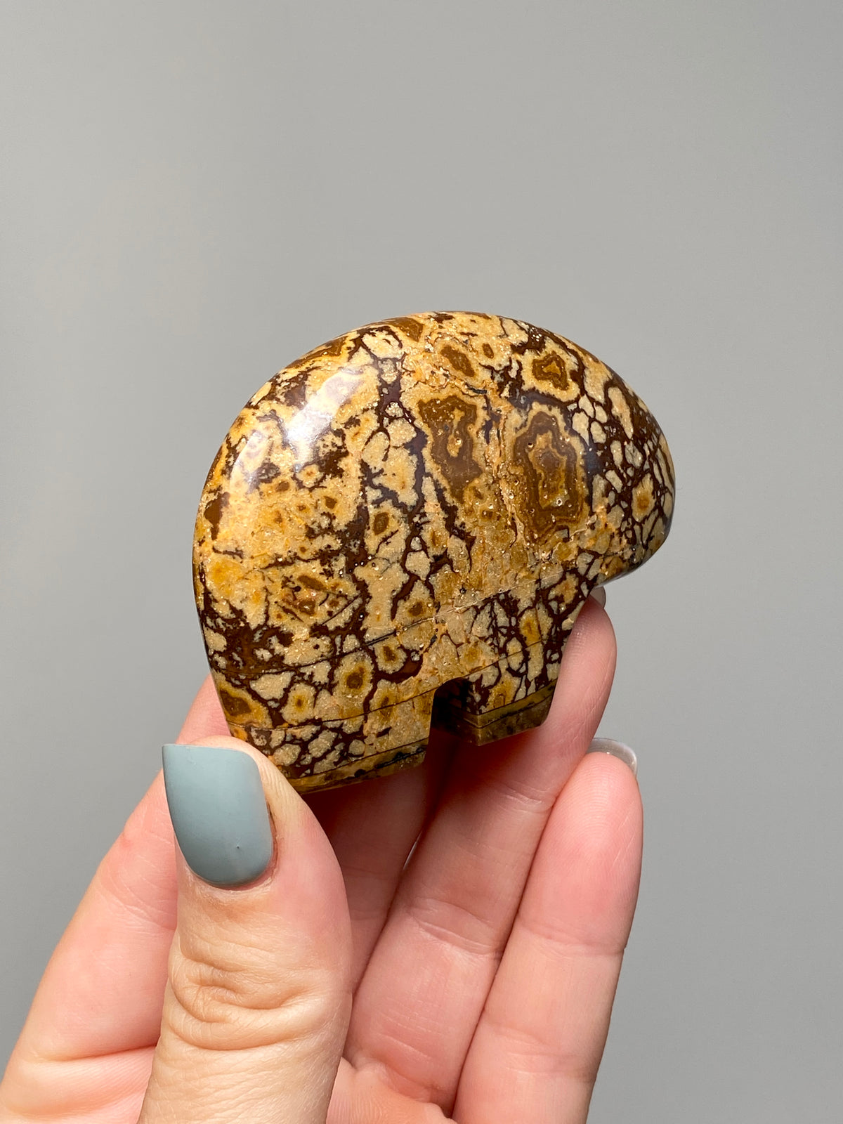Outback Jasper Bear (A) | Hand Carved Banded Chert Bear