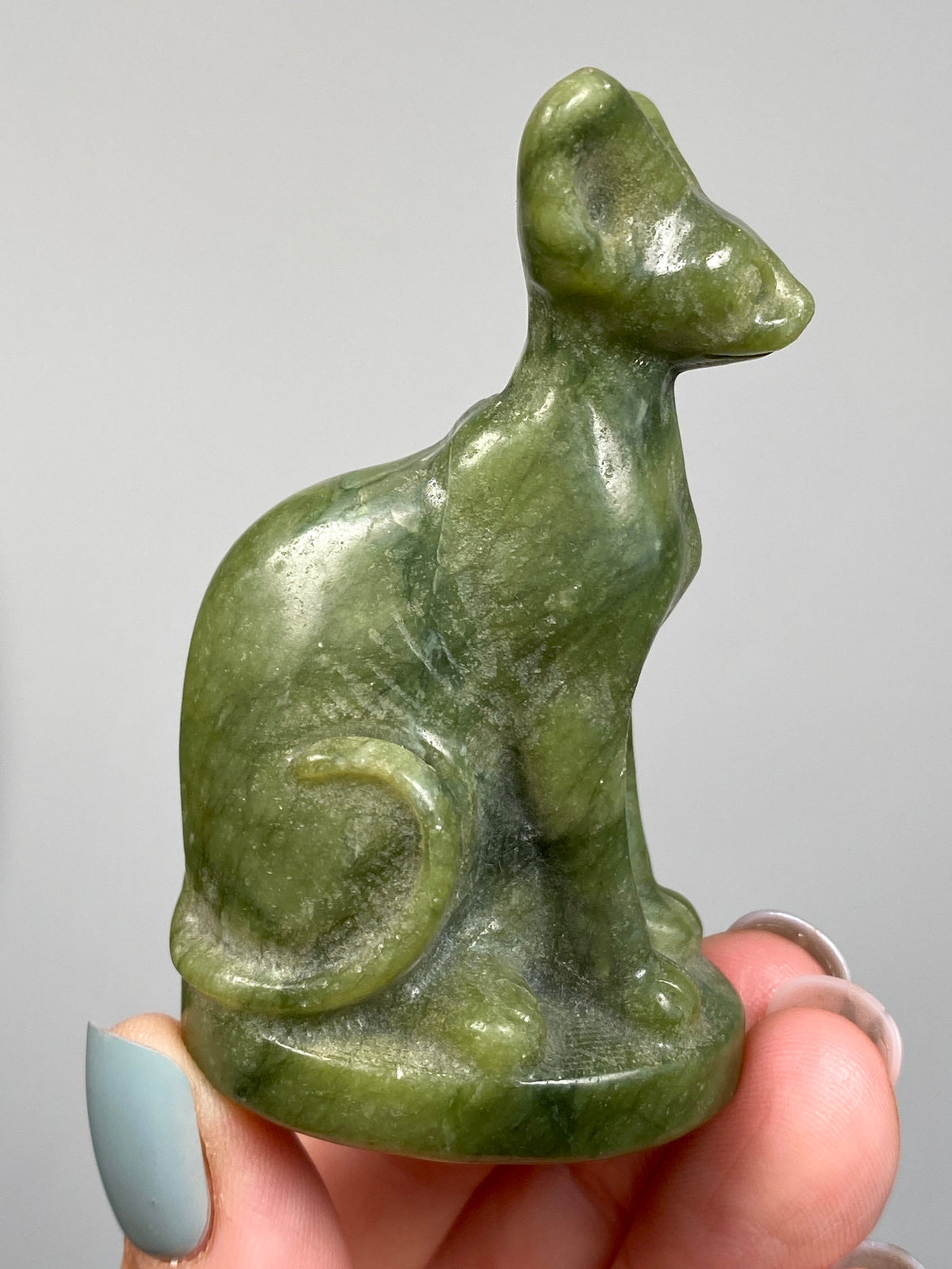 Egyptian Bastet Cat (D) | Green Serpentine