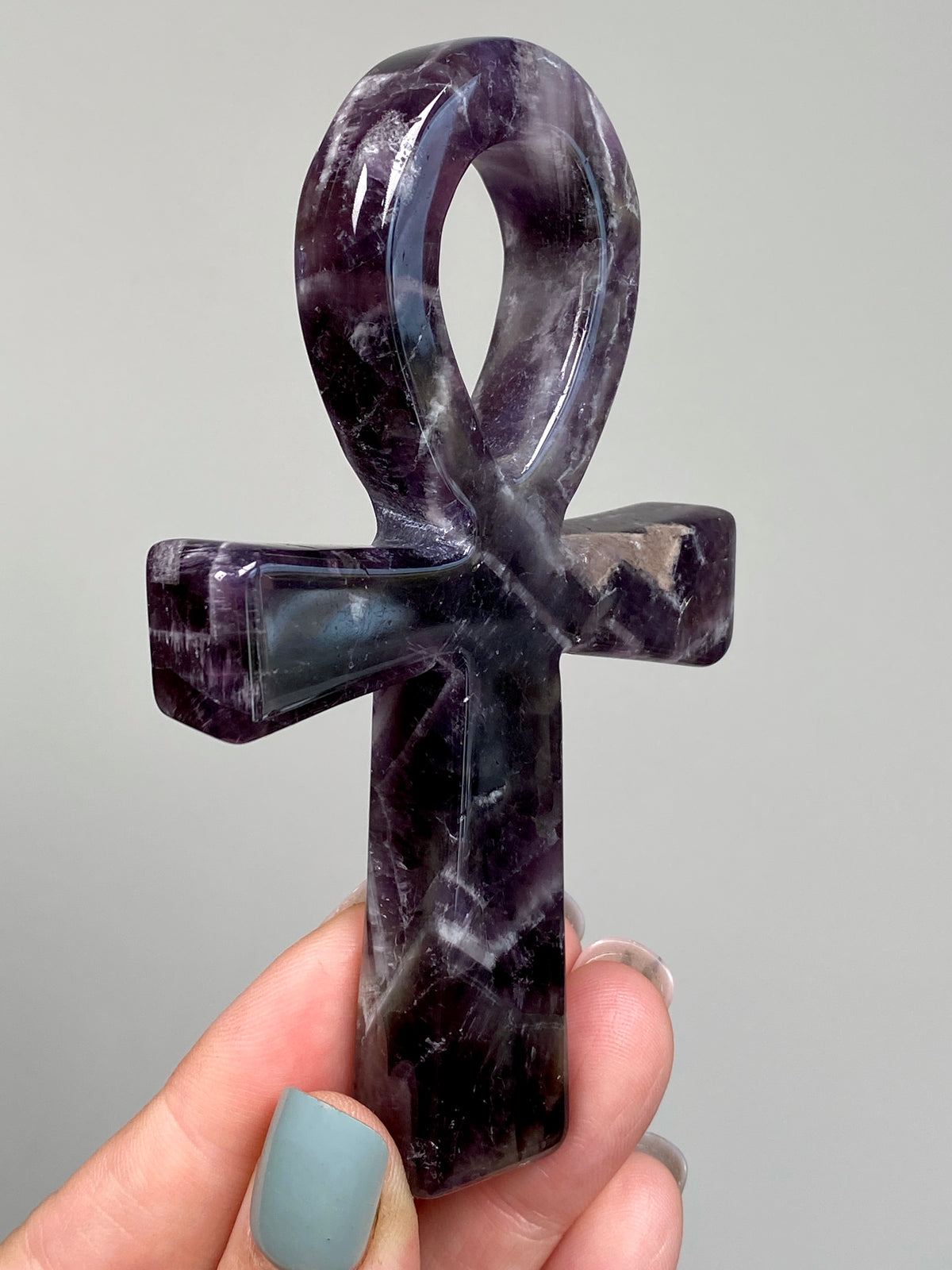 Dream Amethyst Ankh (C) | Chevron Amethyst