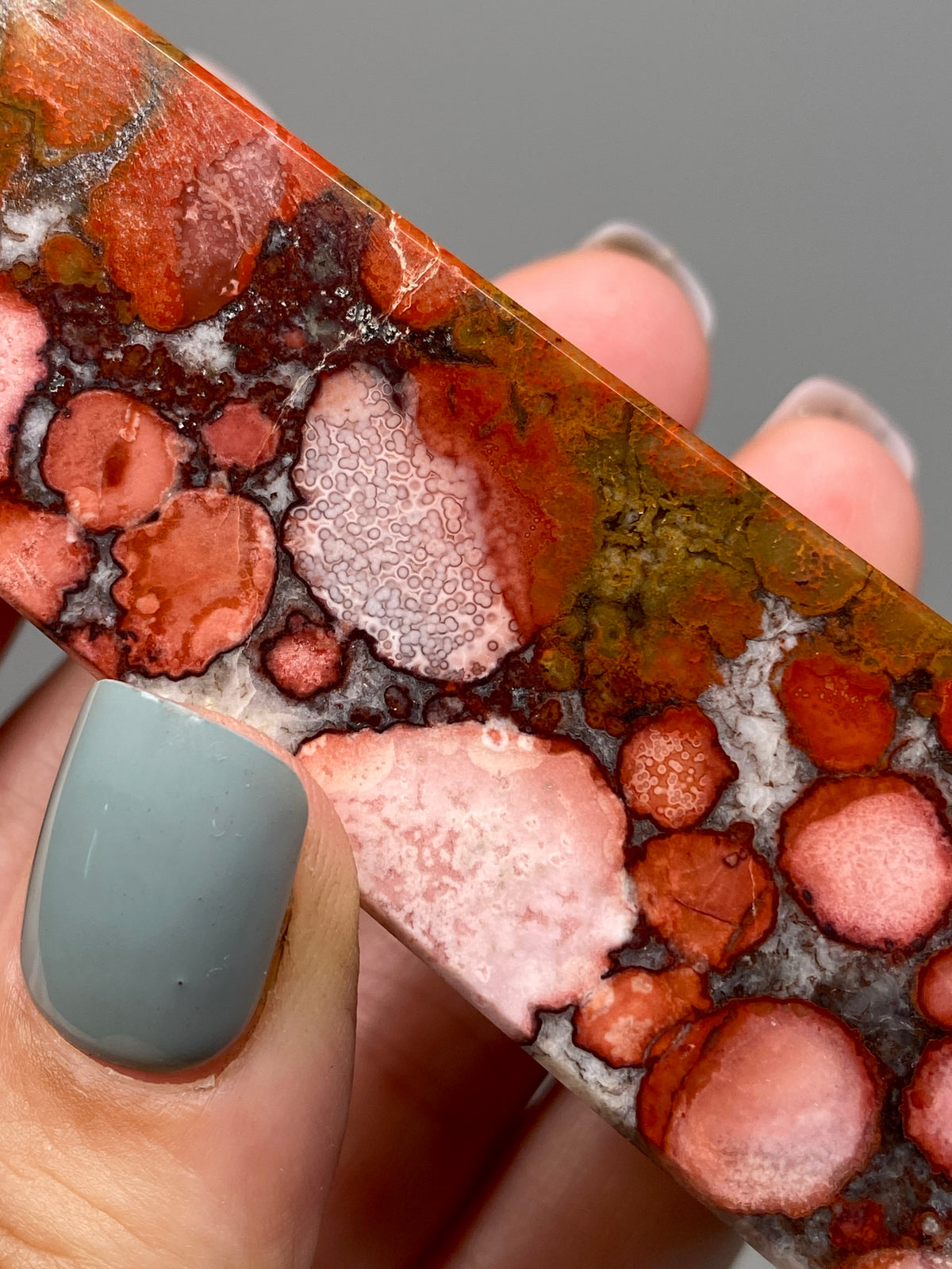 Red King Cobra Jasper Tower (E) | Red, Yellow & Pink Cobra Jasper Obelisk with Quartz