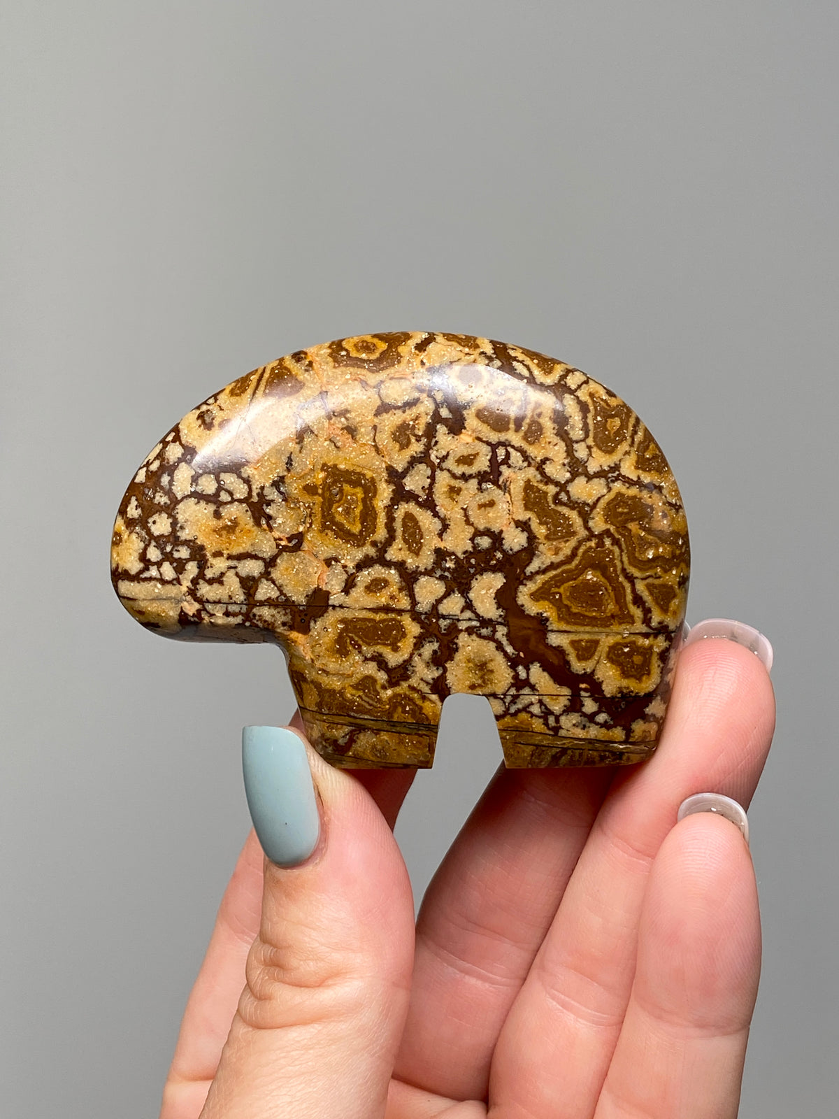 Outback Jasper Bear (A) | Hand Carved Banded Chert Bear
