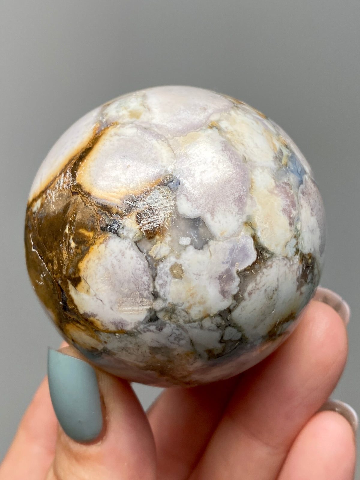 King Cobra Jasper Sphere (A) | Pastel Cream, Yellow & Lilac Cobra Jasper Ball