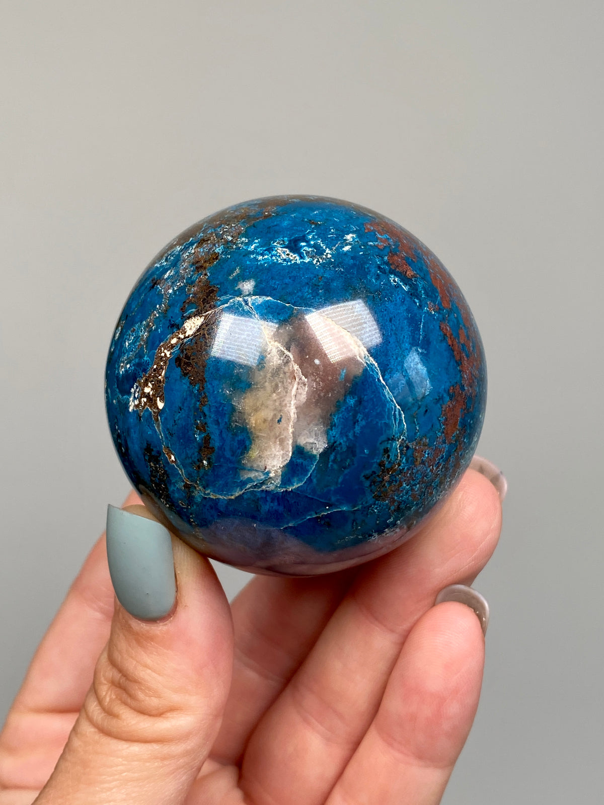 Azurite, Chrysocolla & Hematite Sphere (C)