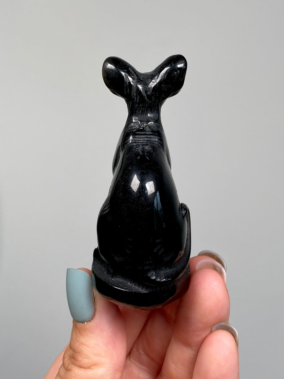 Egyptian Bastet Cat (C) | Black Obsidian