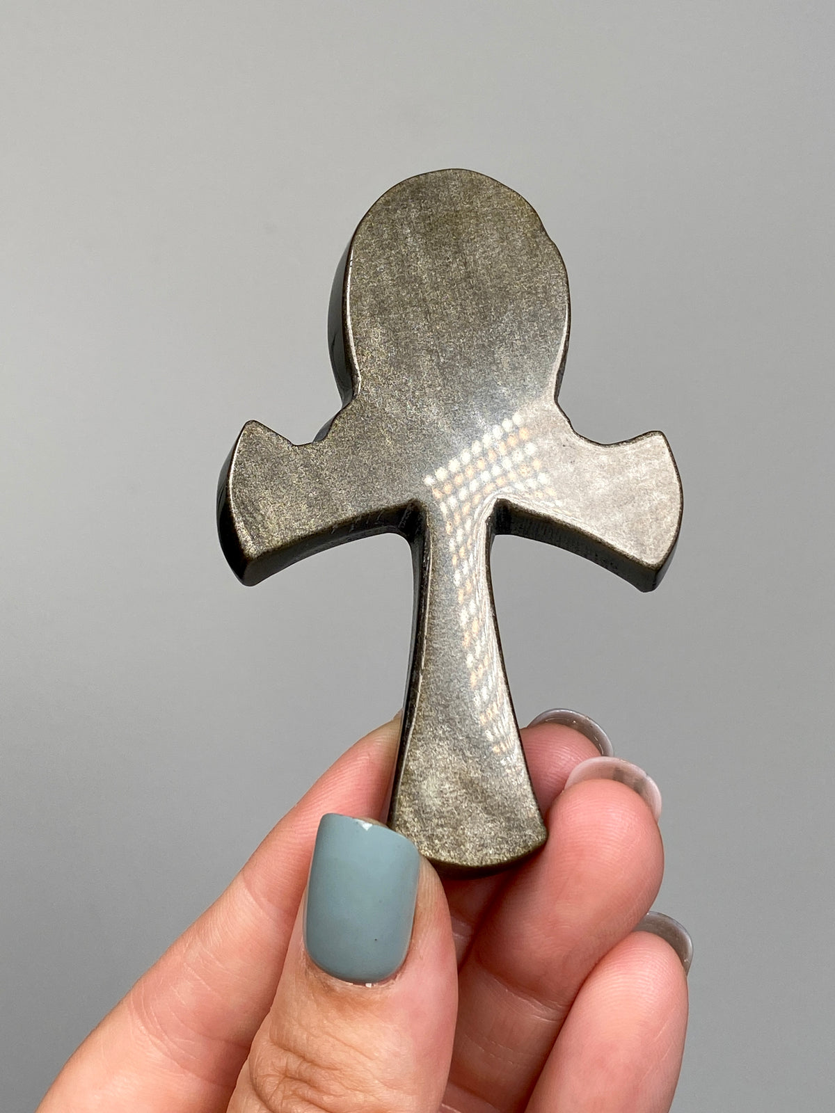 Gold Sheen Obsidian Ankh