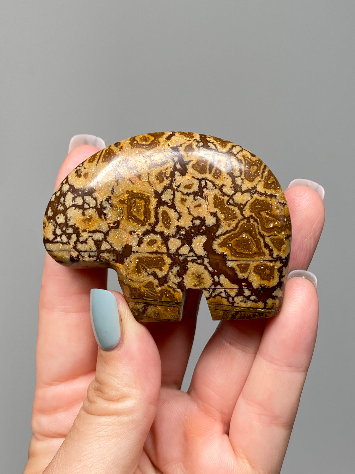 Outback Jasper Bear (A) | Hand Carved Banded Chert Bear