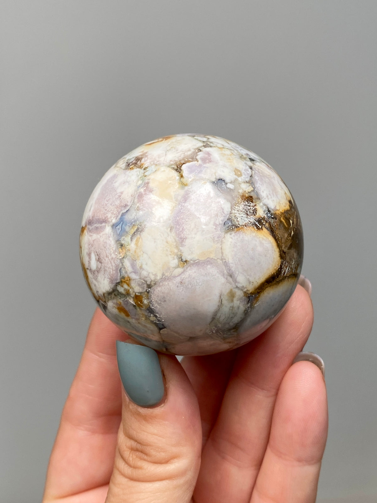 King Cobra Jasper Sphere (A) | Pastel Cream, Yellow & Lilac Cobra Jasper Ball