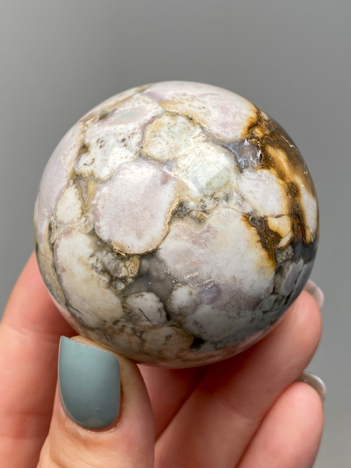 King Cobra Jasper Sphere (A) | Pastel Cream, Yellow & Lilac Cobra Jasper Ball