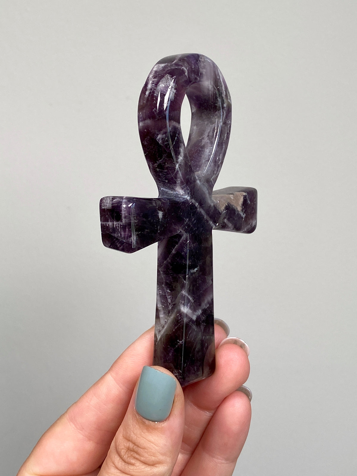 Dream Amethyst Ankh (C) | Chevron Amethyst