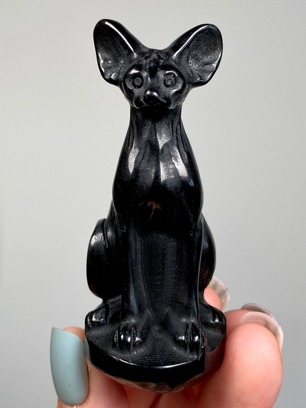 Egyptian Bastet Cat (C) | Black Obsidian