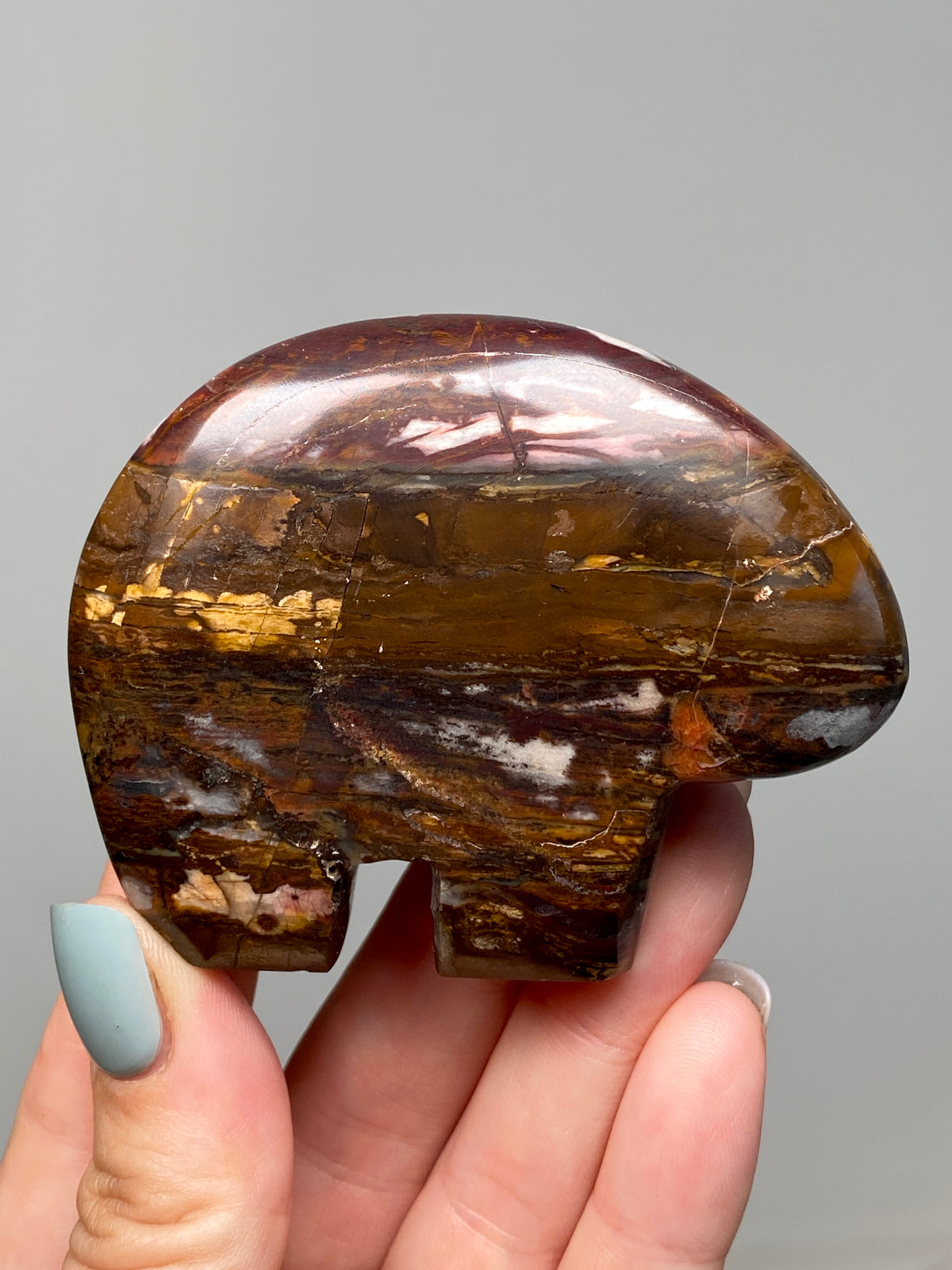 RESERVED                                        Outback Jasper Bear (C) | Hand Carved Banded Chert Bear